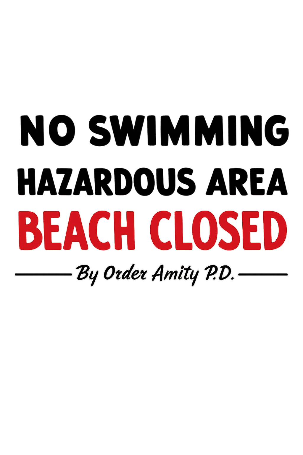 Amity Island Beach Closed Tee